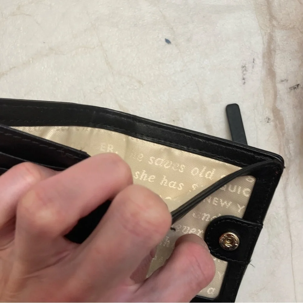 Kate spade red white black colorblock mini wallet